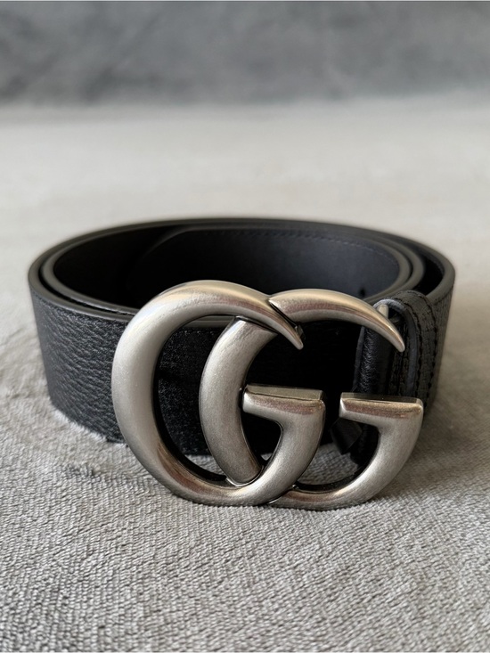 Gucci Other - Gucci Double G Buckle Black Leather Men's Belt Size 85/34